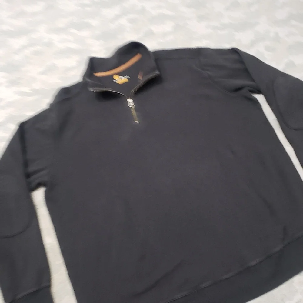 Carhartt Sweater Mens 2XL Black Relaxed Fit Quarter Zip Pullover